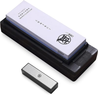 Japanse slijpstenen voor messen, 2000/6000 korrel, professionele keuken slijper met antislip basis voor precisie en gebruiksgemak