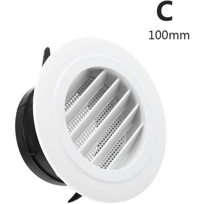 4 Types Wit Luchtrooster Afvoerventiel Rooster Luchtcirculatie Ventilatieopeningen Afdekking 100/150mm Rond Kanalisatie Ventilatieafdekking Diverse Vormen