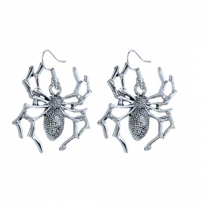 zilver Lange oorbellen - Spin - Metaal - 4.5 cm- Charme Bijoux