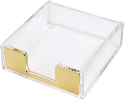 Acryl Sticky Note Pad Houder voor Bureau - Memo Dispenser en Organizer voor Thuis en Kantoor