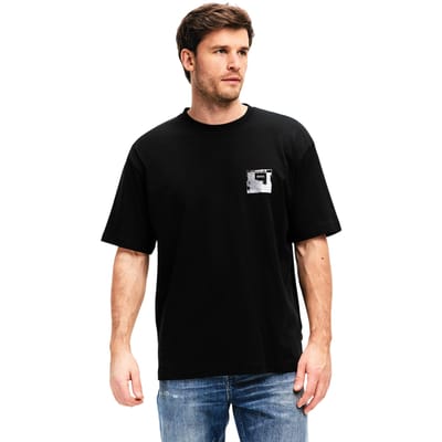 Boss Lichtgewicht katoenen T-shirt met logo voor heren (Zwart)