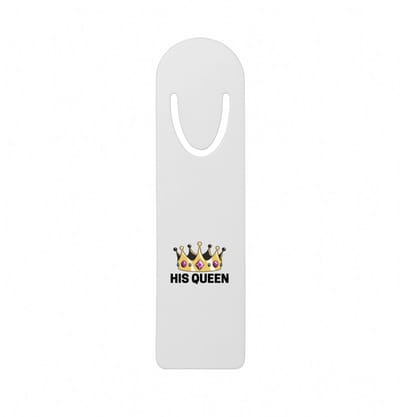 Hacebo® - His queen metalen boekenlegger - Verjaardag - Haar - Hem - Grappige tekst Bladwijzer boekenleggers - 12.7 cm x 3.2cm