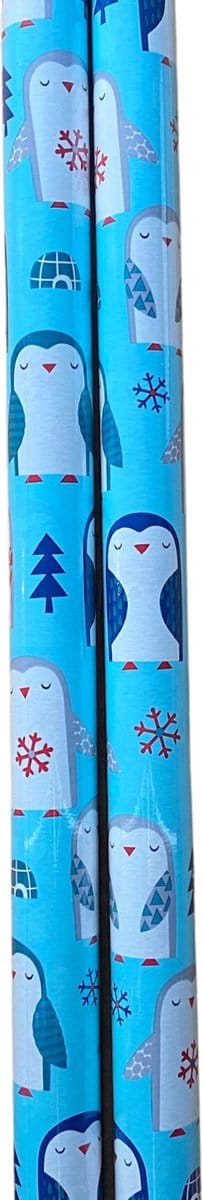 FESTIVE GIFTS Inpakpapier - Cadeaupapier - 200 x 70cm - 2 rollen - Kerst - Luxe Cadeauverpakking - Kleurrijk