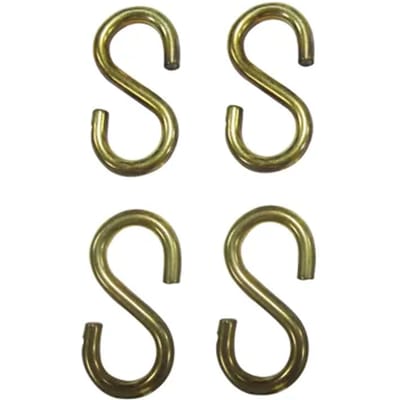 Sencys S-haak - Messing - Gelijk - Diam. 5x50mm - 4 Stuks