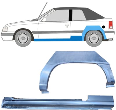 Reparatiepaneel dorpel + achterspatbord voor Opel Kadett E Astra 1984-1993