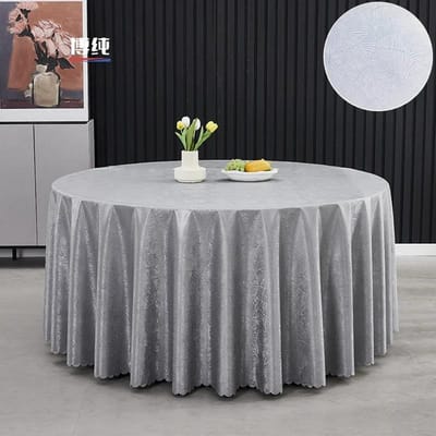 280cm Restaurant Hotel Tafelkleed Waterdicht en Oliebestendig High-end Bruiloft Tafelkleed Grote Ronde Feesttafelkleden 280cm Round