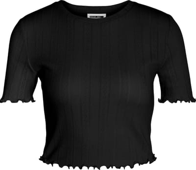 Noisy may T-shirt Nmjudy S/s Babylock Detail Jrs Fwd 27027990 Black Dames Maat - XS