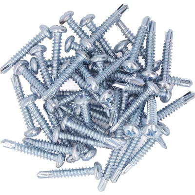 50 Stuks Ronde Kop Zelfborende Schroef 4.2x25mm Gegalvaniseerd Staal Boorschroeven voor Meubelreparatie