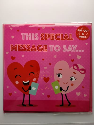Wenskaart - Pop-Out - muziekkaart - Liefde - valentijn - moederdag - 30x30 cm - maxi kaart