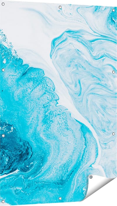 Gards Tuinposter Abstracte Kunst van een Oceaan - 80x120 cm - Tuindoek - Tuindecoratie - Wanddecoratie buiten - Tuinschilderij