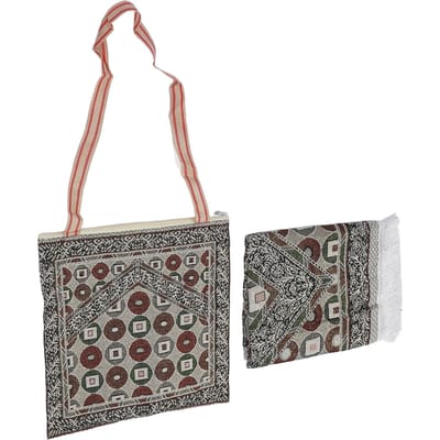 Strandhanddoek Tas Combinatieset Katoen Sneldrogende Handdoek en Draagbare Pouch voor Reizen Kamperen Sportschool Zwemmen