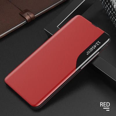 Zakelijke kant Slim Raam Weergave Magnetisch Sle Leer Flip Hoesje Voor Samsung Galaxy S26 Ultra S25 S24 S23 Plus FE Schokbestendig Hoesje Galaxy S26 Plus