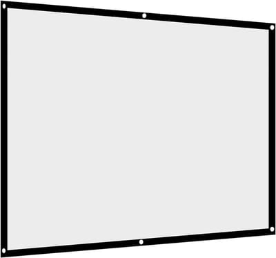 Projectorscherm Polyester - Draagbaar Projectiedoek - Outdoor Films Kijken - Opvouwbaar en Draagbaar - 100 Inch 4:3 - Wit