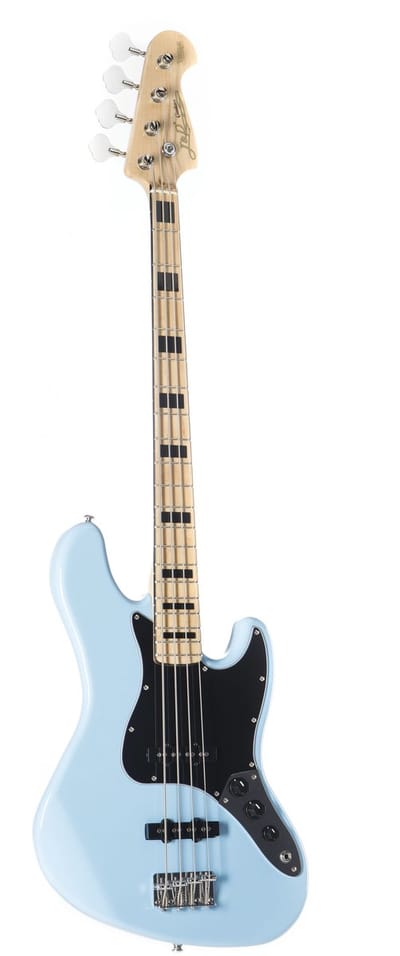 J & D JB Vintage 1975 SKBL Sky blauw - Elektrische basgitaar