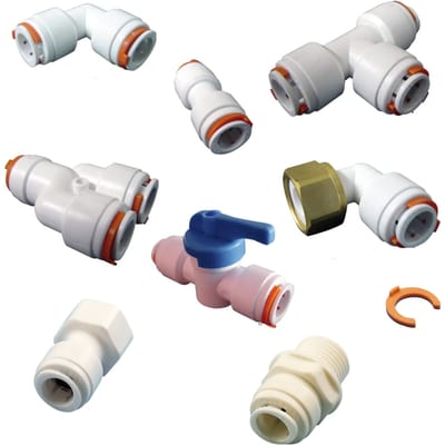 Connecteurs rapides pour tuyaux semi-rigides 12 mm, coude 1/2