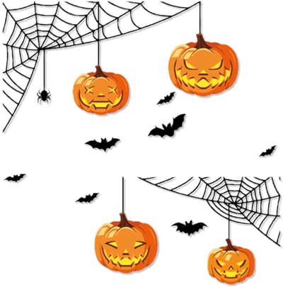 BTH - Raamstickers - Halloween - Pompoen en Spinnenweb - Stickers - Stickervellen - Halloween Decoratie - Stickervel - 22