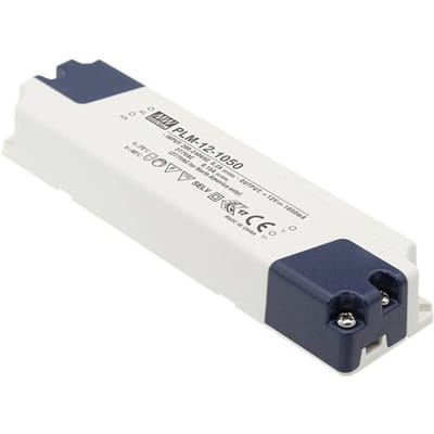 MW Mean Well MEAN WELL PLM-12-1050 LED-driver Constante stroomsterkte 12 W 1.05 A 7 - 12 V/DC Geschikt voor meubels, Overbelastingsbescherming 1