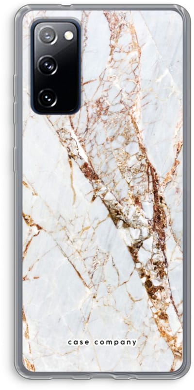 Case Company® - Hoesje geschikt voor Samsung Galaxy S20 FE / S20 FE 5G hoesje - Goud marmer - Soft Cover Telefoonhoesje - Bescherming aan alle Kanten en Schermrand