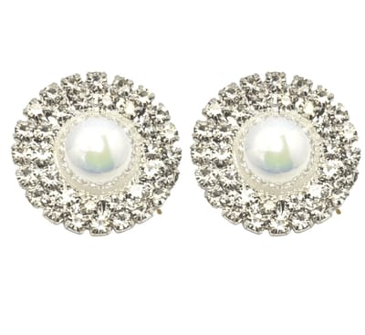 Schoenclips-Strass-Olie-Rond-2.5 cm -Trouwen- Charme Bijoux