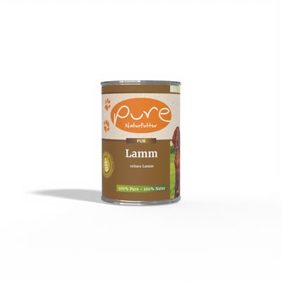 Pure – Natvoer – LAM – 6x 800 gram – Hypoallergeen – Pure – Glutenvrij – Natvoer voor de gevoelige hond