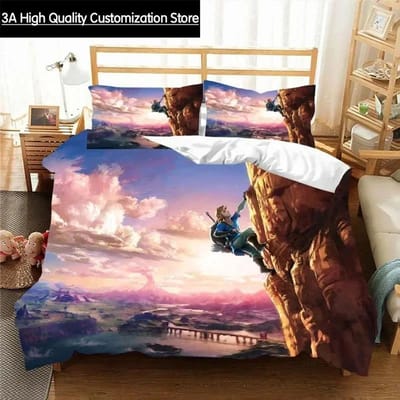 Z-Zelda Patroon Dekbedovertrek Kussensloop Beddengoed Twee- of Driesets Meerdere Maten Dekbedsets Dekbedovertrek Beddengoedsets AU Double(180x210cm)
