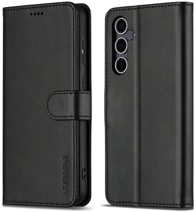 LC.IMEEKE Hoesje - Geschikt voor Samsung Galaxy A56 Hoesje - LC.IMEEKE Luxe Book Case - Zwart