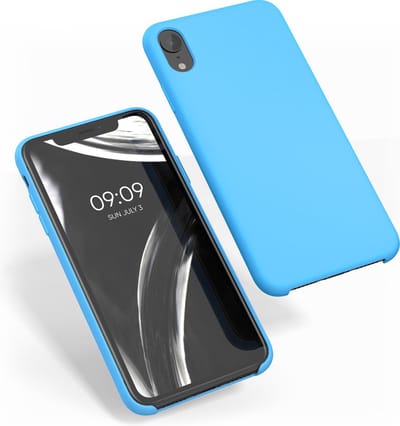 kwmobile telefoonhoesje geschikt voor Apple iPhone XR - Hoesje met siliconen coating - Smartphone case in lichtblauw