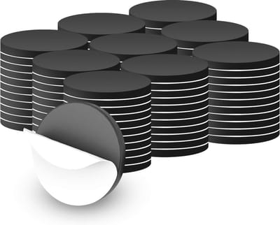 100 stuks, 20 mm, rond, magnetisch, zelfklevend, ronde magneten, sterke zelfklevende magneten, zelfklevende magneten, ronde magneten met zelfklevende achterkant, voor school en kantoor