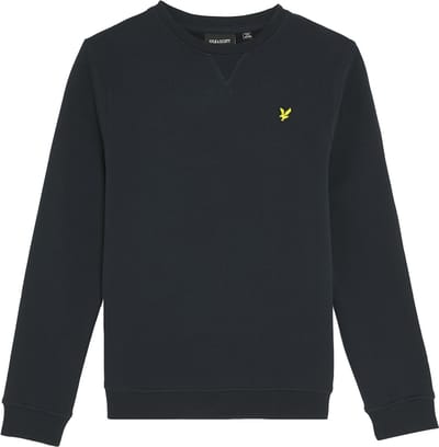 Lyle & Scott Brush Back Crew Neck Sweatshirt Truien & Vesten Jongens - Sweater - Hoodie - Vest- Donkerblauw - Maat 128/134