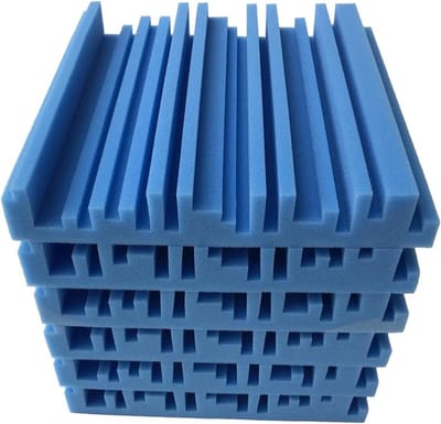 6x Akoestische Schuimplaten voor Geluidsisolatie en Absorptie (30x30x5 cm, Diep Blauw)