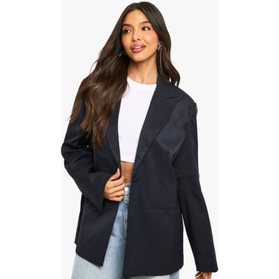 boohoo Dames Tailored Single Breast Blazer | Marineblauw | Maat: 36