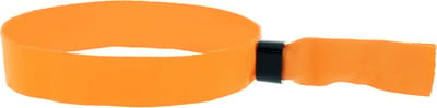 Polsbandjes - Festival Bandjes - Textiel - Geweven - Oranje met zwarte plastic schuifsluiting - 50 stuks