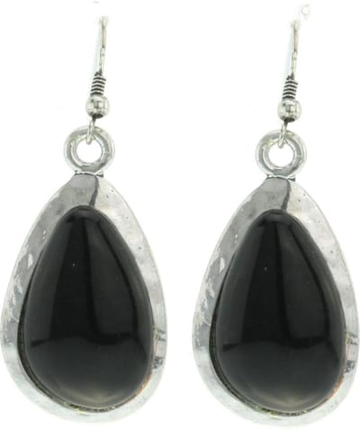 Behave - Oorbellen druppel zwart - Tijdloze avondstijl - 5,5 cm