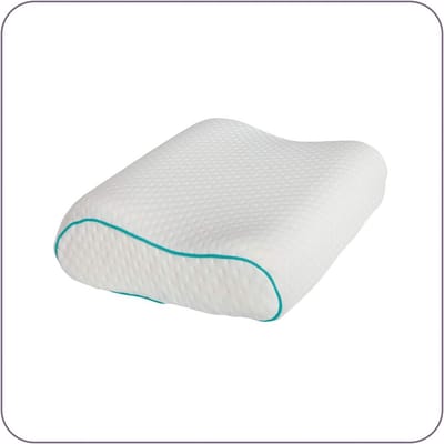 Visco Memory Foam Pillow, Visco Elastic Pillows, Ergonomic Memory Foam Neck Support Pillow for Side and Back Sleepers, Firmly Feed (White, 38x58)