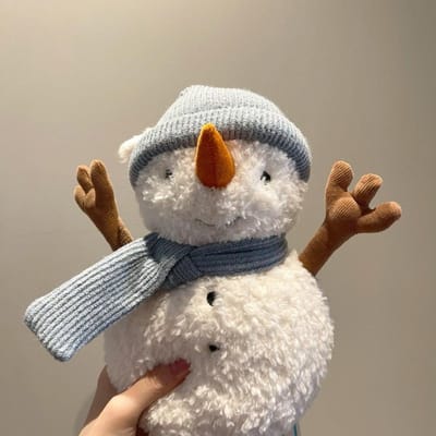 Nieuwste Schattige 10CM Sami Sneeuwpop Pluche Zachte Pop meisje Schattige Winter Cartoon Pop Sneeuwpop Pluche Speelgoed Kinderen Gezel Kerstcadeau gray