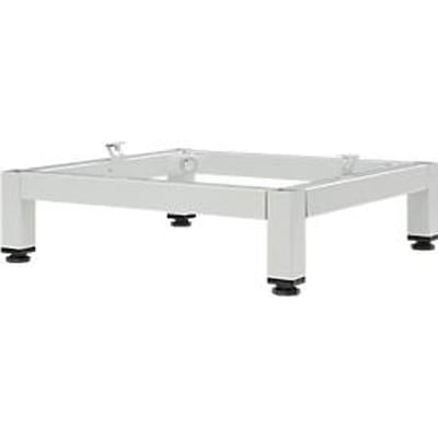 Onderstel voor kluisje, B 380 x D 370 x H 100 mm, met 4 poten, ongemonteerd, staal, lichtgrijs RAL 7035