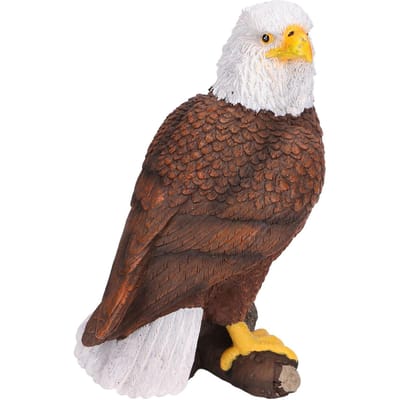 Standbeeld Hoofd Draaiende Stijl Bald Eagle Rijke Details Stabiel Duurzaam Hars Patriottische Adelaar Figuur voor Kantoor Familie Café brown