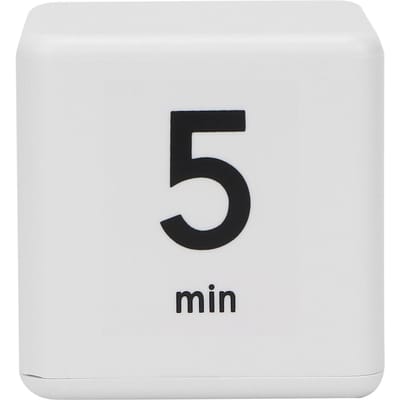 Minuteur Flip Professionnel pour Salon de Beauté Cube de Gestion du Temps Minuteur pour l'Apprentissage Étudiant 1-3-5-10 white