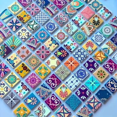 DIY Mozaïek Tegels 220 g – Mix Kleuren 3D Decoratie – Decoratieve Tegeltjes voor Creatieve Projecten