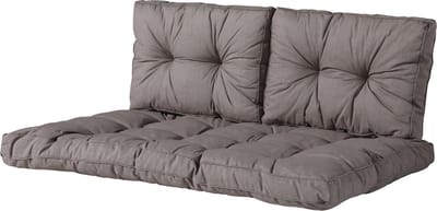 Madison - Loungekussen - Tuinkussen - Palletkussen - Rugkussen - 3-delig - 120 x 80cm - Florance Taupe