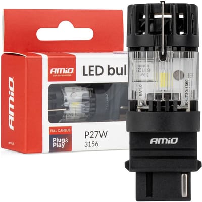 AMiO LED Lamp LumiTec 3157 P27W 12V FULL CANBUS – Krachtige Witte LED Vervanger (1 stuk)