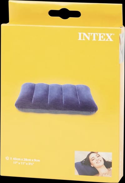 2 INTEX Opblaasbare Hoofdkussens - 43 x 28 x 9 cm - Kampeerkussen - Reiskussen - Kussen - Festival - Festivalkussen - Opblaasbaar Kussen - Kopkussen - Reizen - Kamperen - Kamping - TWEE STUKS