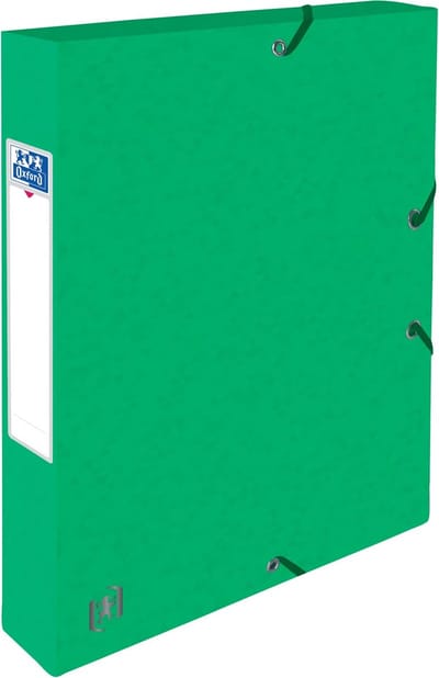 Elastobox oxford top file+ a4 40mm groen | 9 stuks