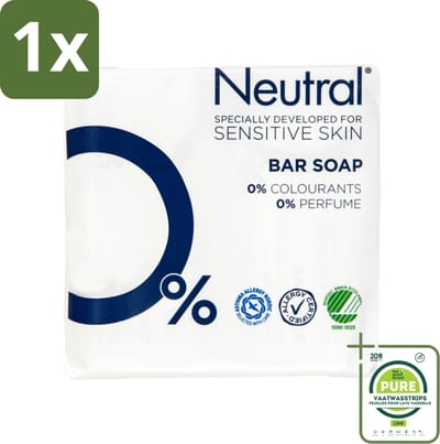 1 x Neutral Zeeptablet 2 x 100 gr - Gevoelige Huid - Droge Huid - Zeep - Zeep Parfumvrij - Huidverzorging