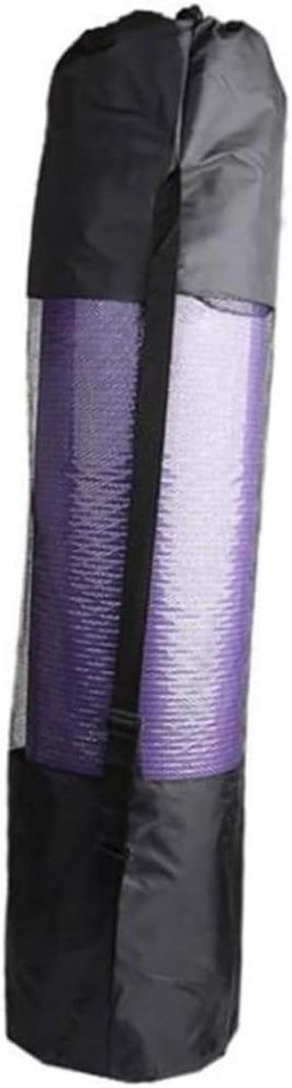 Yogamat Opbergtas - Sporttas Draagtas - Yoga Uitrusting - Trekkoord Sluiting - 70x22cm - Zwart