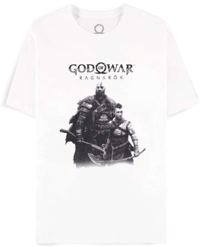 God of War Ragnarök - Kratos and Atreus Heren Tshirt - S - Wit