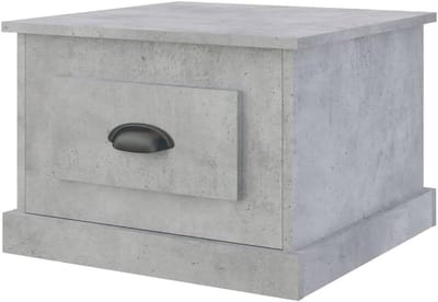 Salontafel met lade - Bijzettafel koffietafel - Ruimte opfrissen - Glad oppervlak sterk stabiel - 50x50x35 cm - Betongrijs