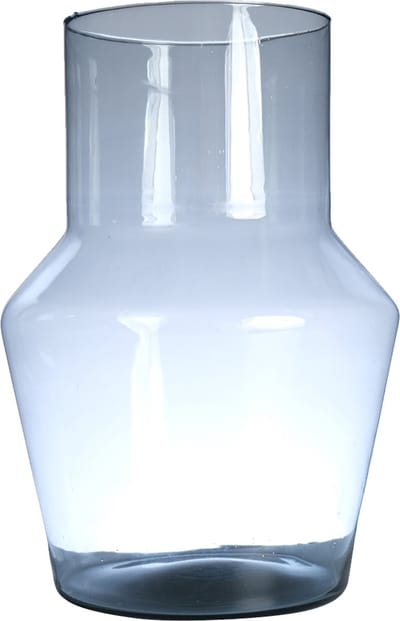 Hakbijl Glass Bloemenvaas Evie - transparant - eco glas - 28 x 40 cm - hoekige vaas