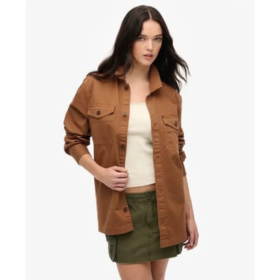 Superdry - The Merchant Store - Oversized overhemd met visgraatmotief - Heren - Lange mouwen shirts