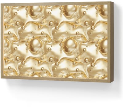 Wandlamp 60x40 cm - Oplaadbaar - Vloeibaar - Druppels - Goud - Wandlampen binnen woonkamer - Slaapkamer lamp - Decoratieve nachtlamp - Vloerlamp draadloos